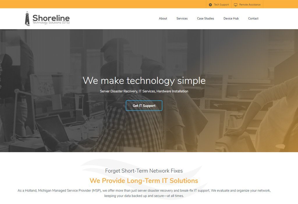 Shoreline Technology Solutions homepage
