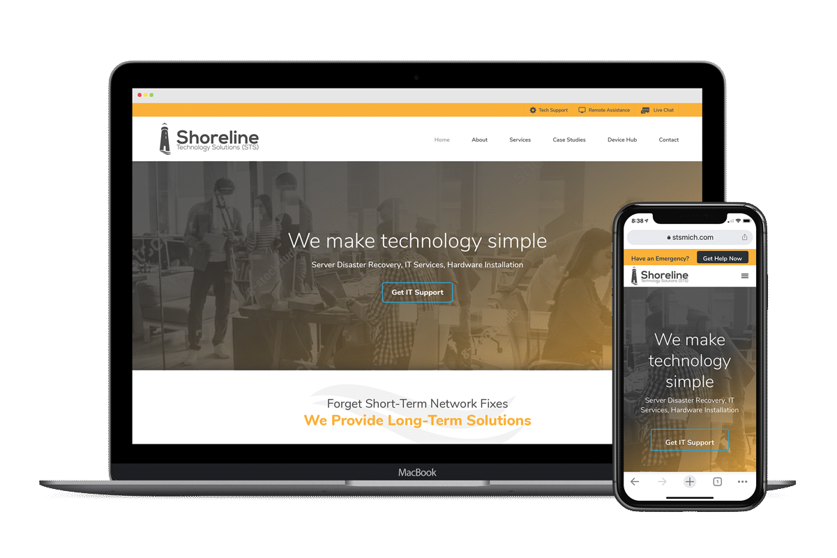Shoreline Technology Solutions website