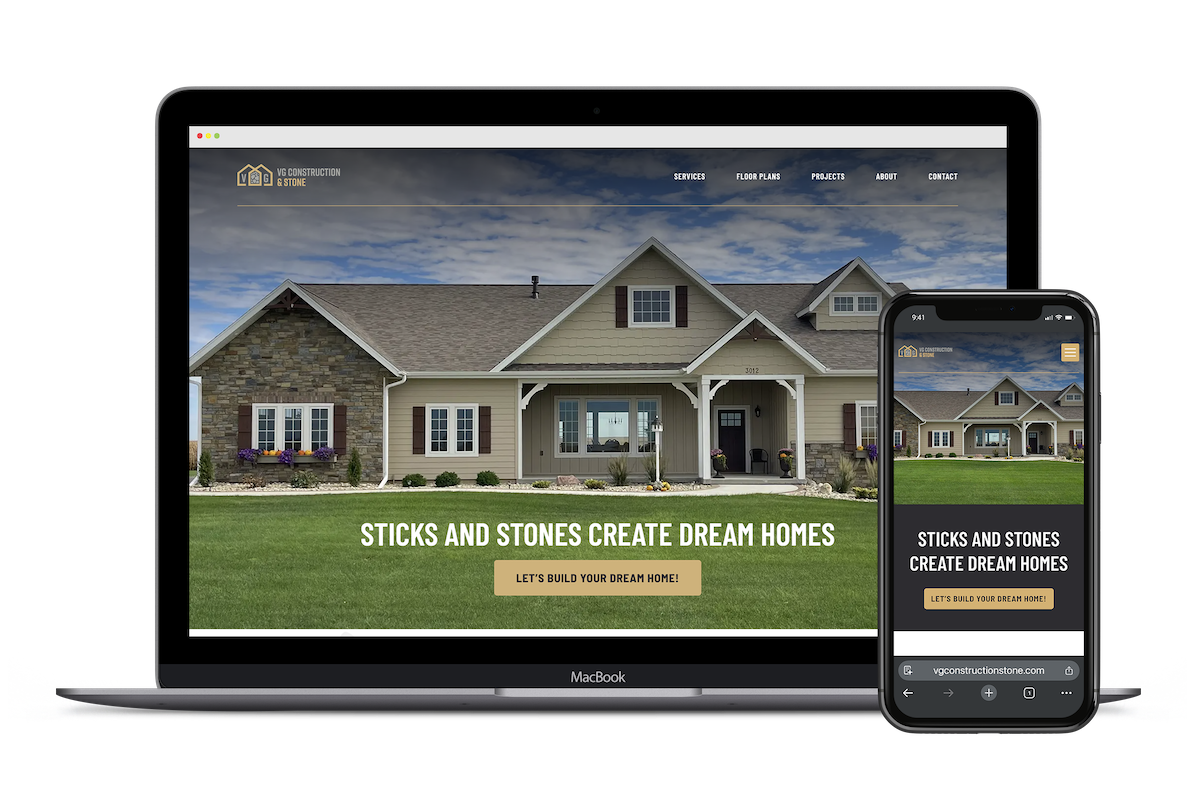 VG Construction & Stone website